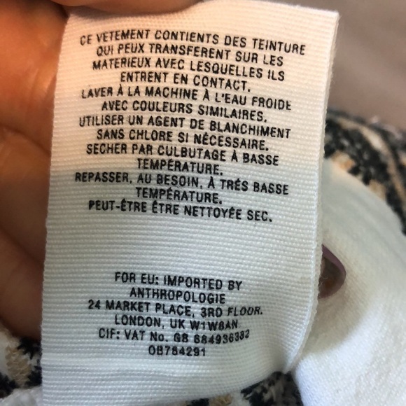 Anthropologie Pilcro Letterpress Denim Skirt Embroidered Size 2 - Picture 12 of 12